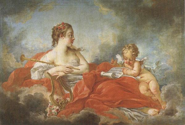 Francois Boucher The Muse Clio France oil painting art